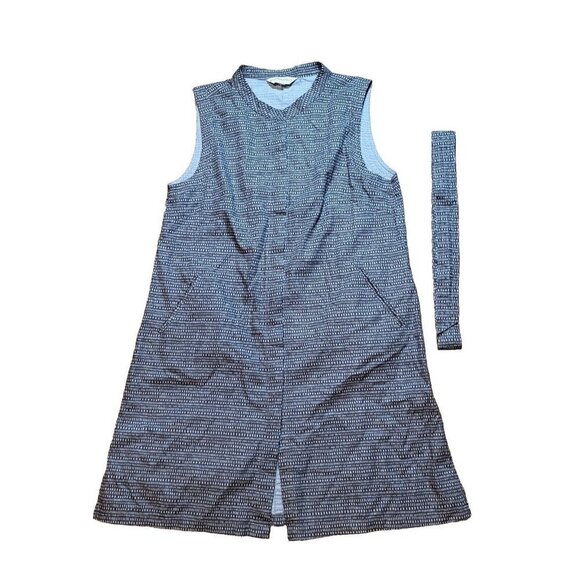 Metiseko‎ Organic Cotton Size Large Sleeveless Shift Dress W/belt - Picture 1 of 5